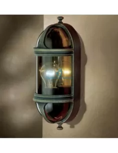 Garden light 94000/VO oval 2-wall e27 60w green gold